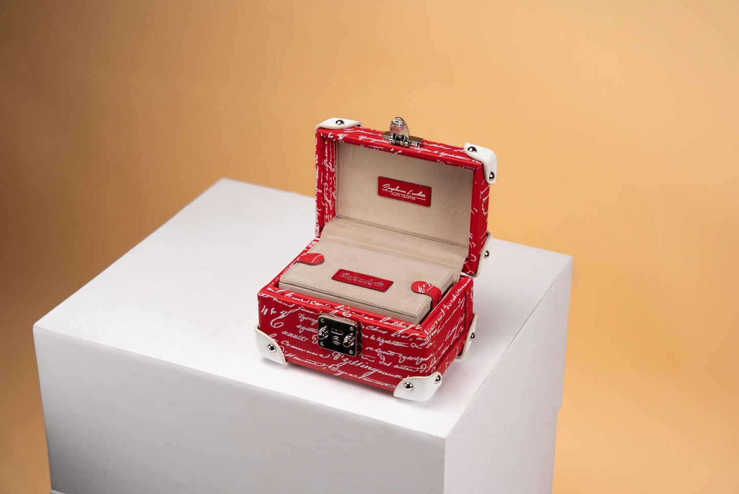 Bosphorus LeatherMaya Watch Case - Togo Parchment Red