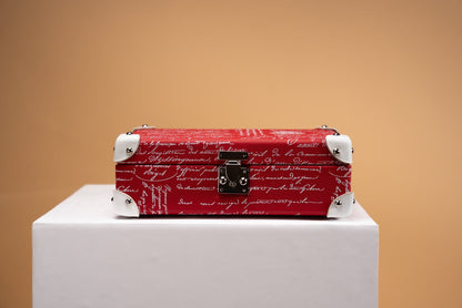 Bosphorus LeatherMaya Watch Case - Togo Parchment Red For 8 Watches
